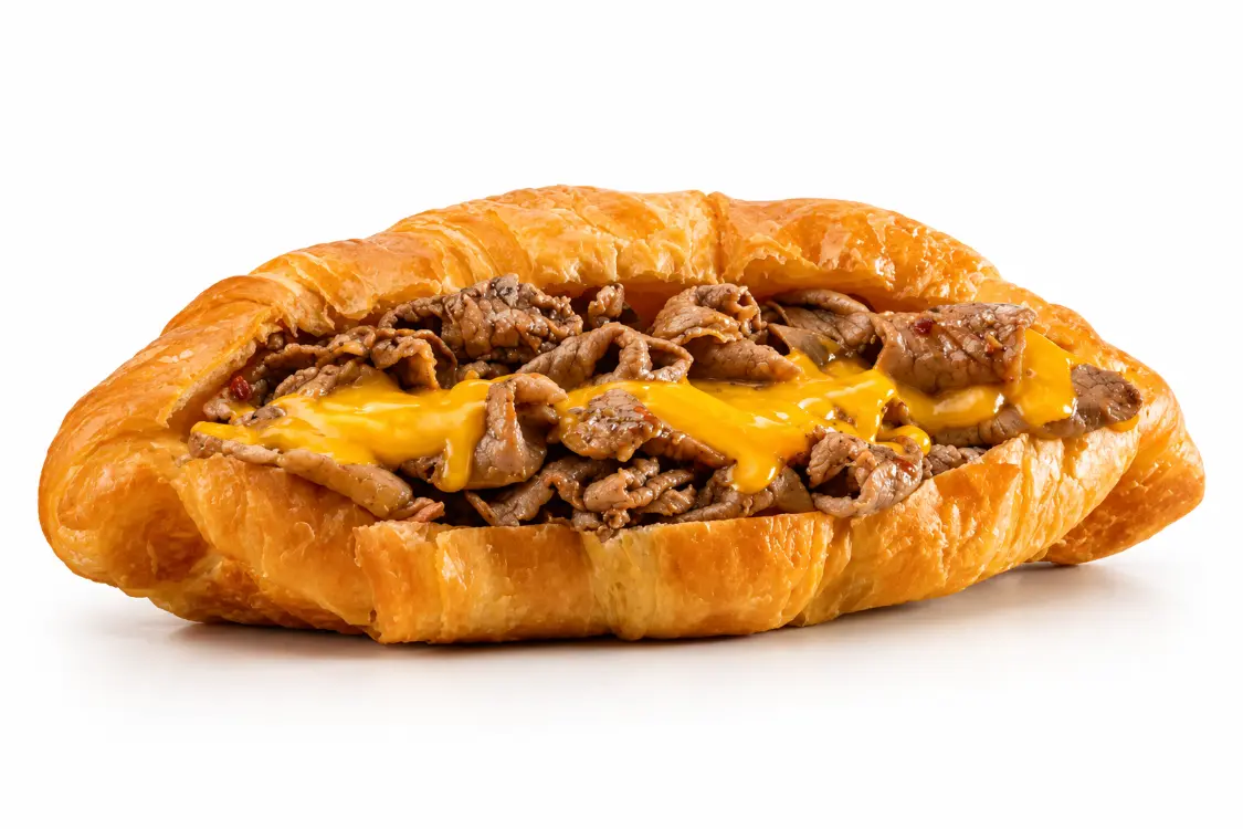 Beef and cheese croissant