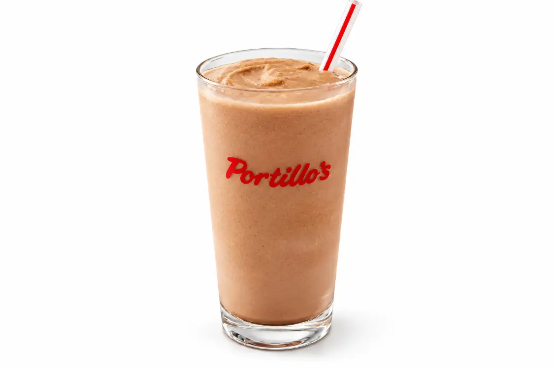 Chocolate Shake with Straw