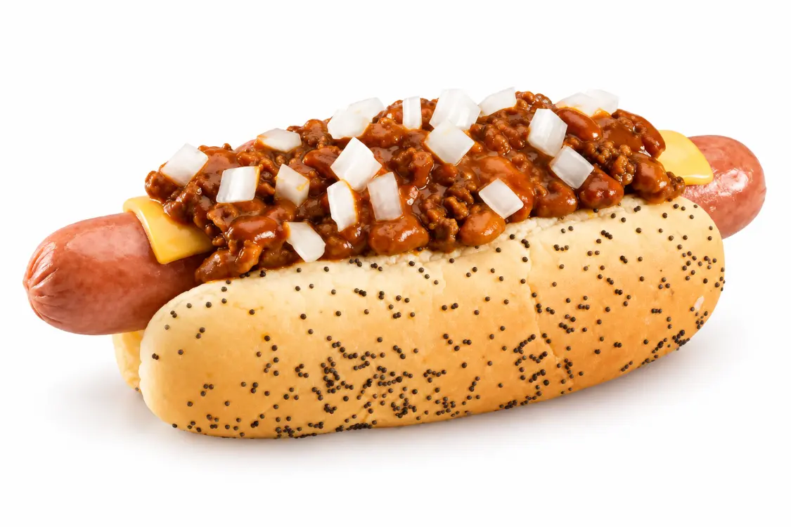 Jumbo chili cheese dog