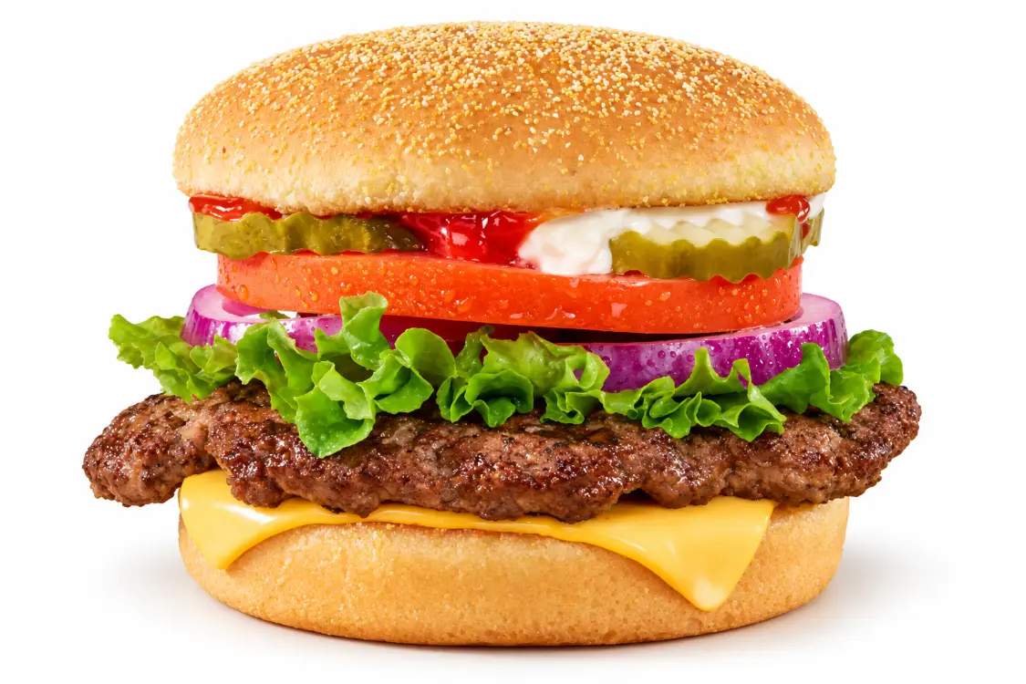 Premium takeout burger